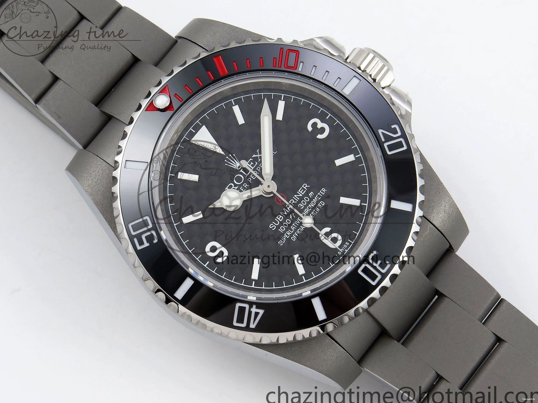Best SA3130 Ceramic Sandblasted Edition Bracelet JDF Submariner SS Black Carbon Dial Dial Bezel on 0522